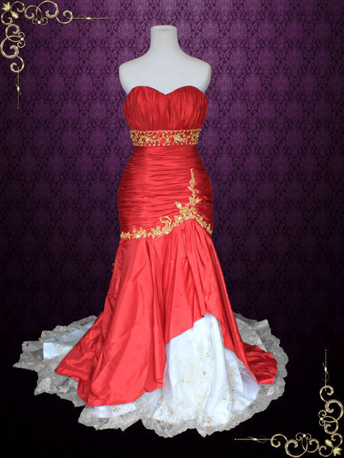 red and gold dresses for wedding
