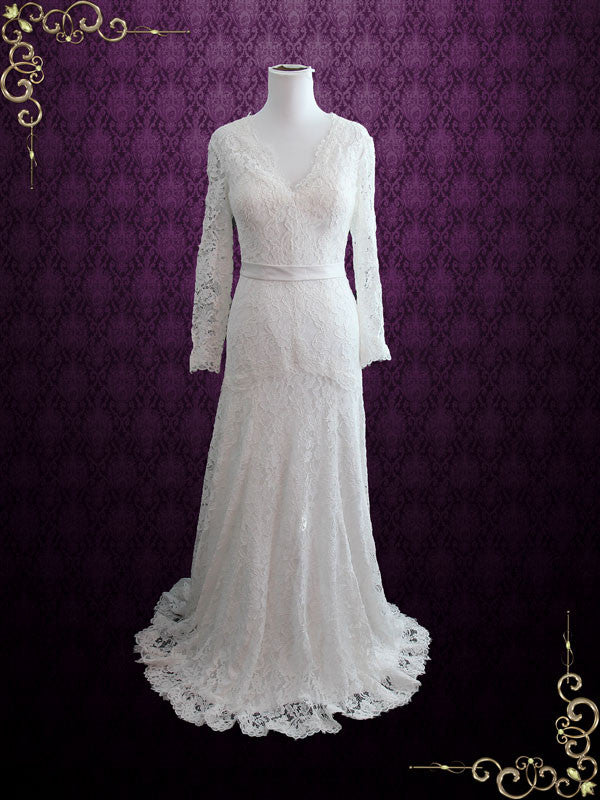 Vintage Lace Wedding Dress Skinny