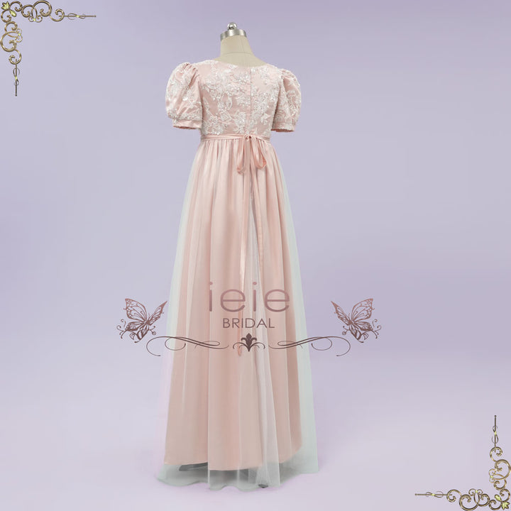 Blush Pink Regency Bridgerton Formal Ball Gown | CARTER