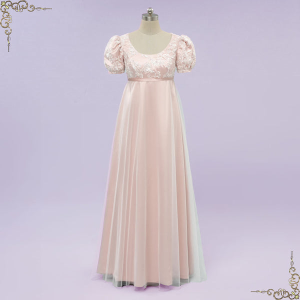 Blush Pink Regency Bridgerton Formal Ball Gown | CARTER