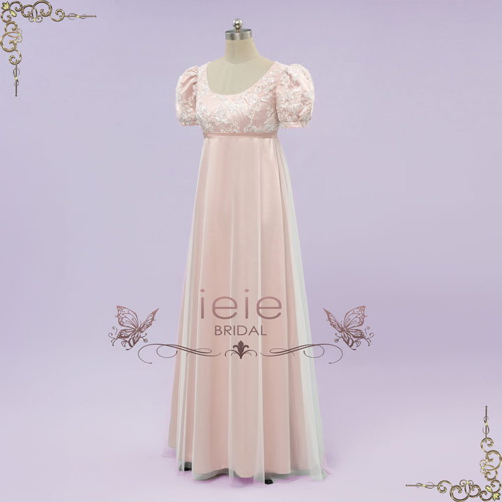 Blush Pink Regency Bridgerton Formal Ball Gown | CARTER