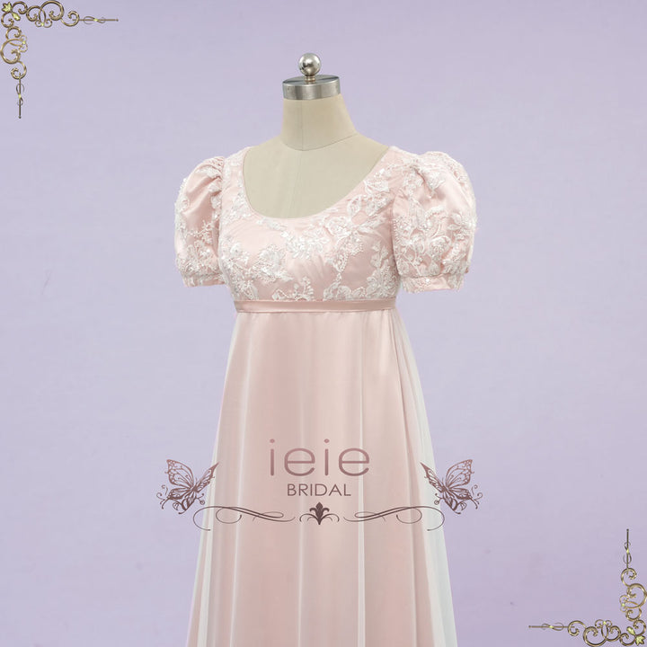 Blush Pink Regency Bridgerton Formal Ball Gown | CARTER