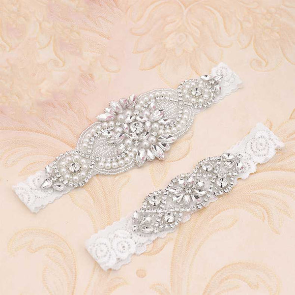 Jeweled Crystal Rhinestone Garter Set GT2019