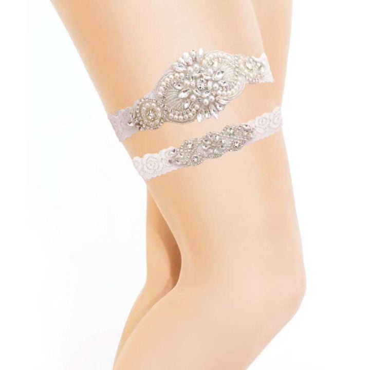 Jeweled Crystal Rhinestone Garter Set GT2019