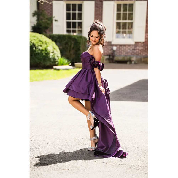 Purple High Low Formal Evening Dress | ANDRIY