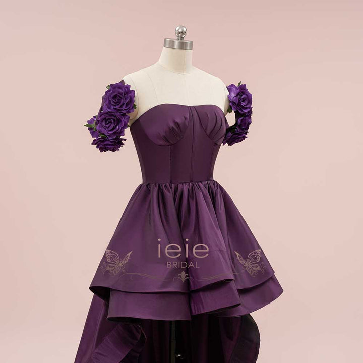 Purple High Low Formal Evening Dress | ANDRIY