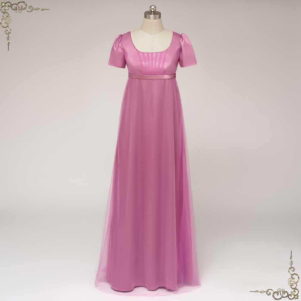 Regency Bridgerton Style Empire Waist Formal Evening Dress | HORATIA – ieie