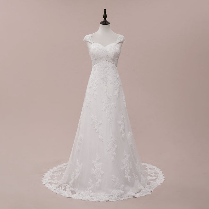 Vintage Lace Wedding Dress with Empire Waist CRESSIDA