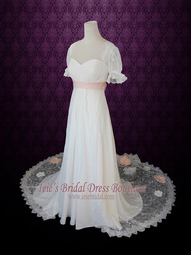 vintage empire line wedding dresses