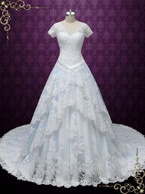 Blue Cinderella Style Princess Wedding Dress KARINA – ieie