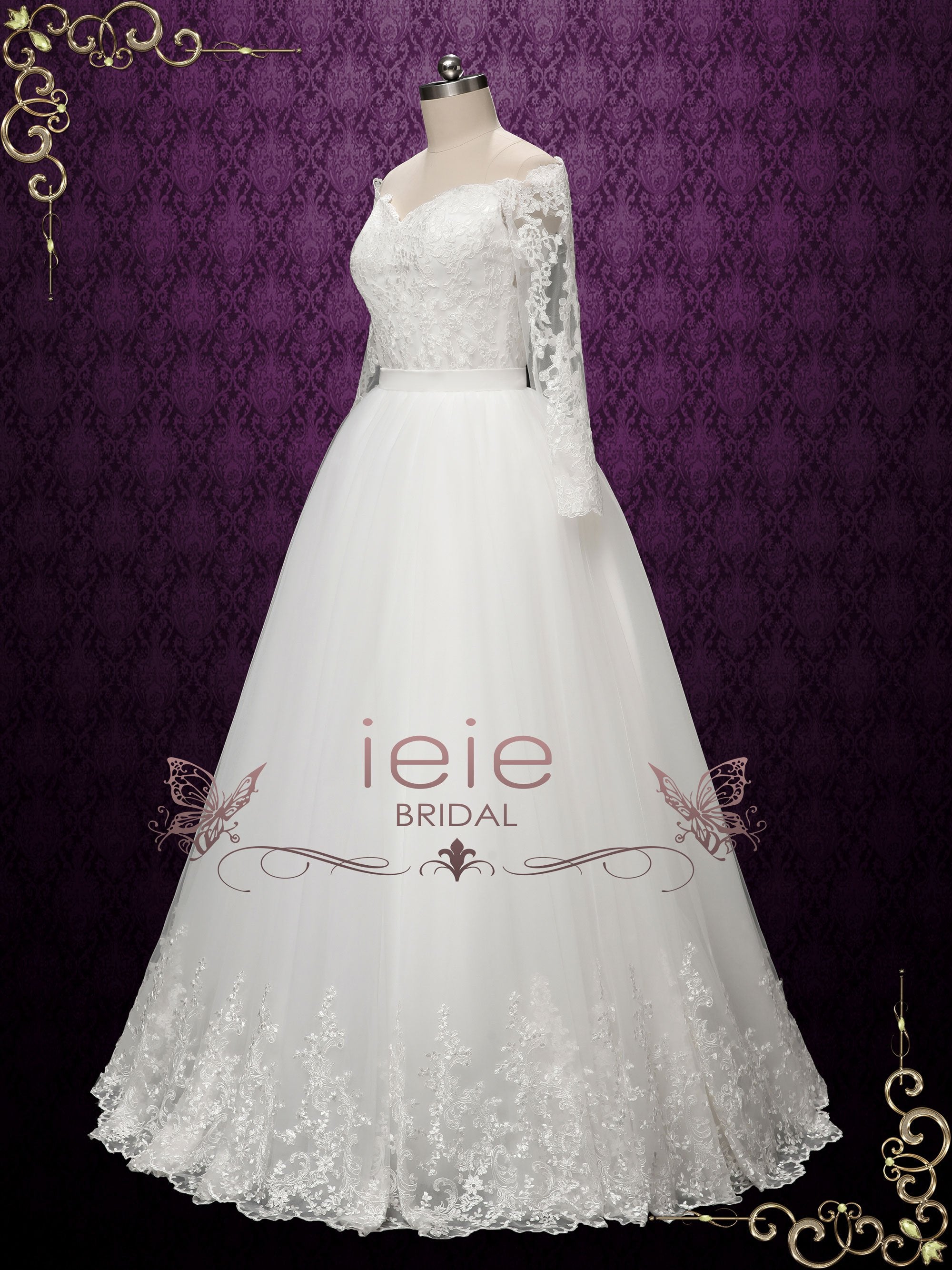 Convertible Lace Wedding Dress with Detachable Skirt | SHELBY – ieie