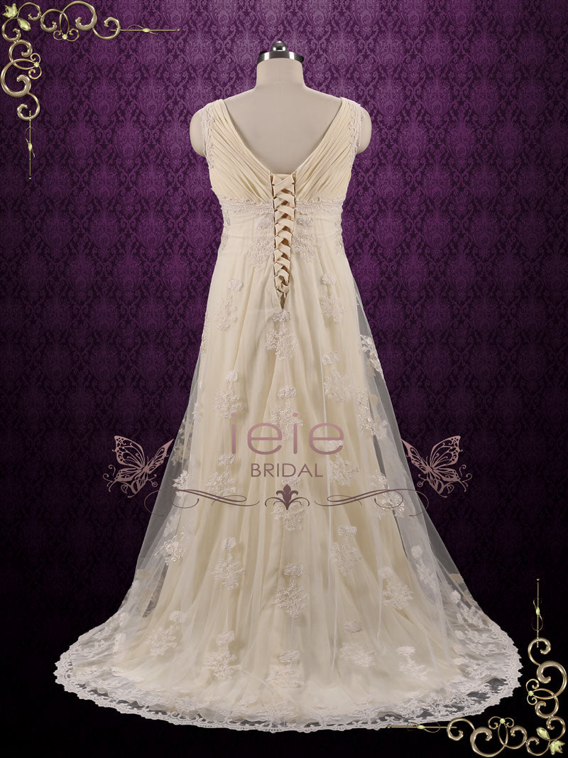 Vintage empire outlet waist wedding dress