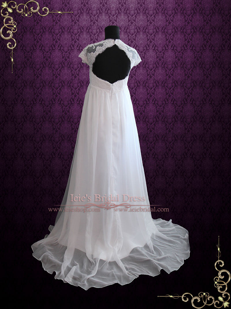 Cap Sleeve Empire Waist Wedding Dress