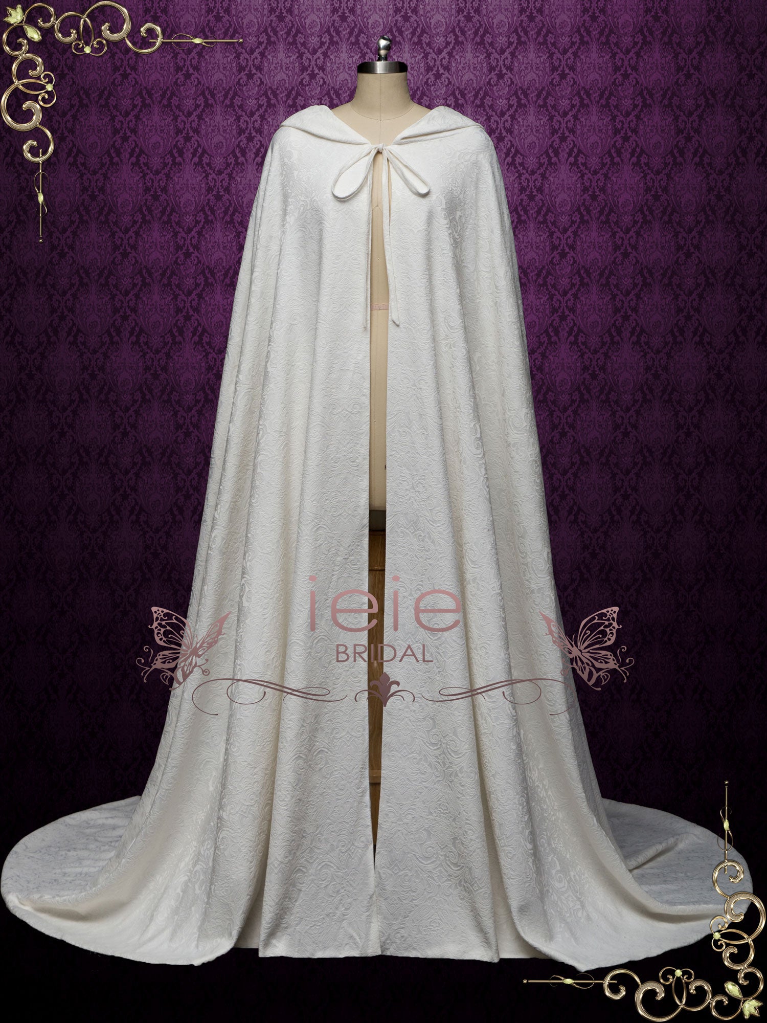 See through floral eyelet long beach buy lounge robe cape coat angelic medieval cloa