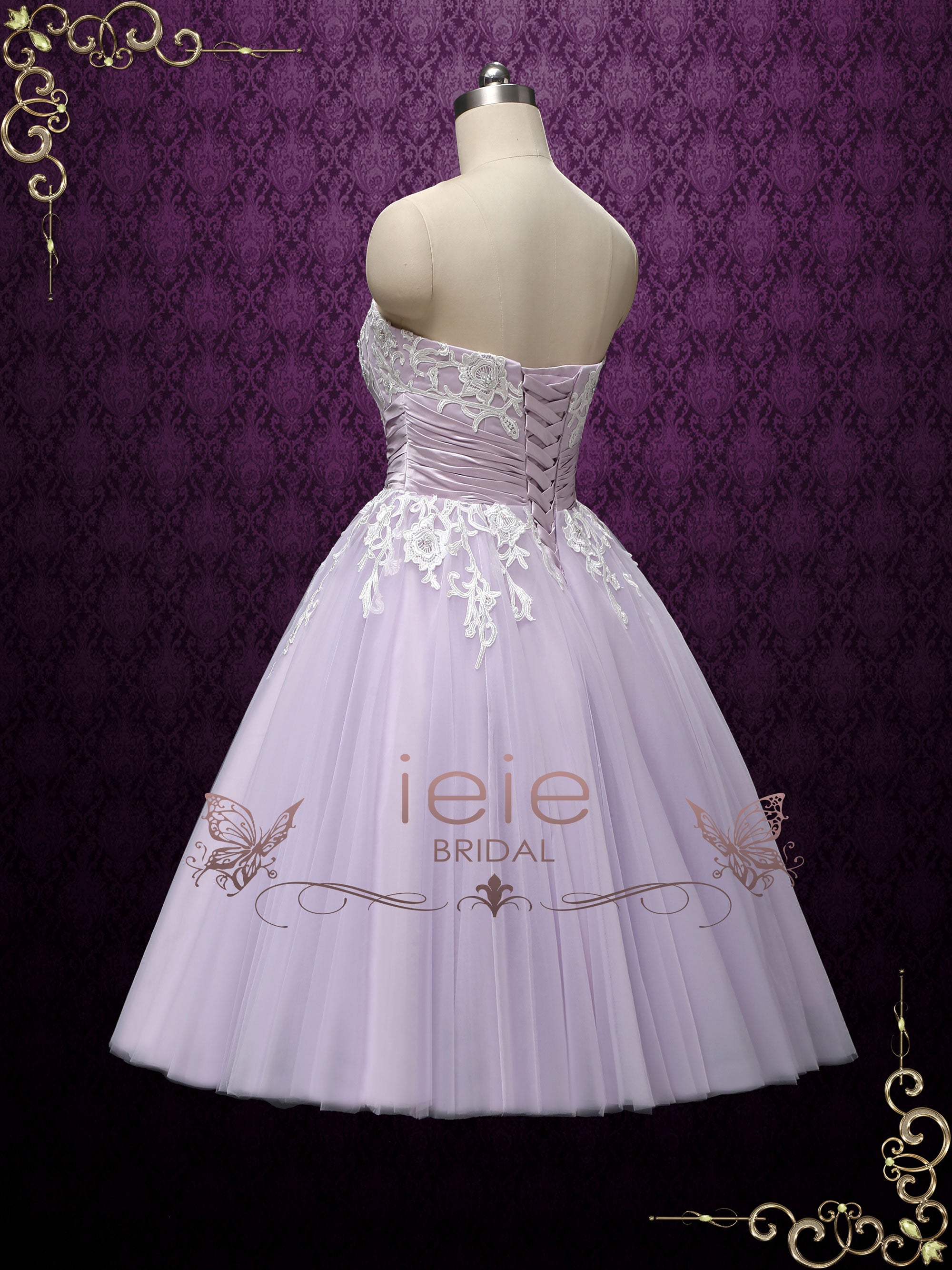 Lilac tea length dress hotsell