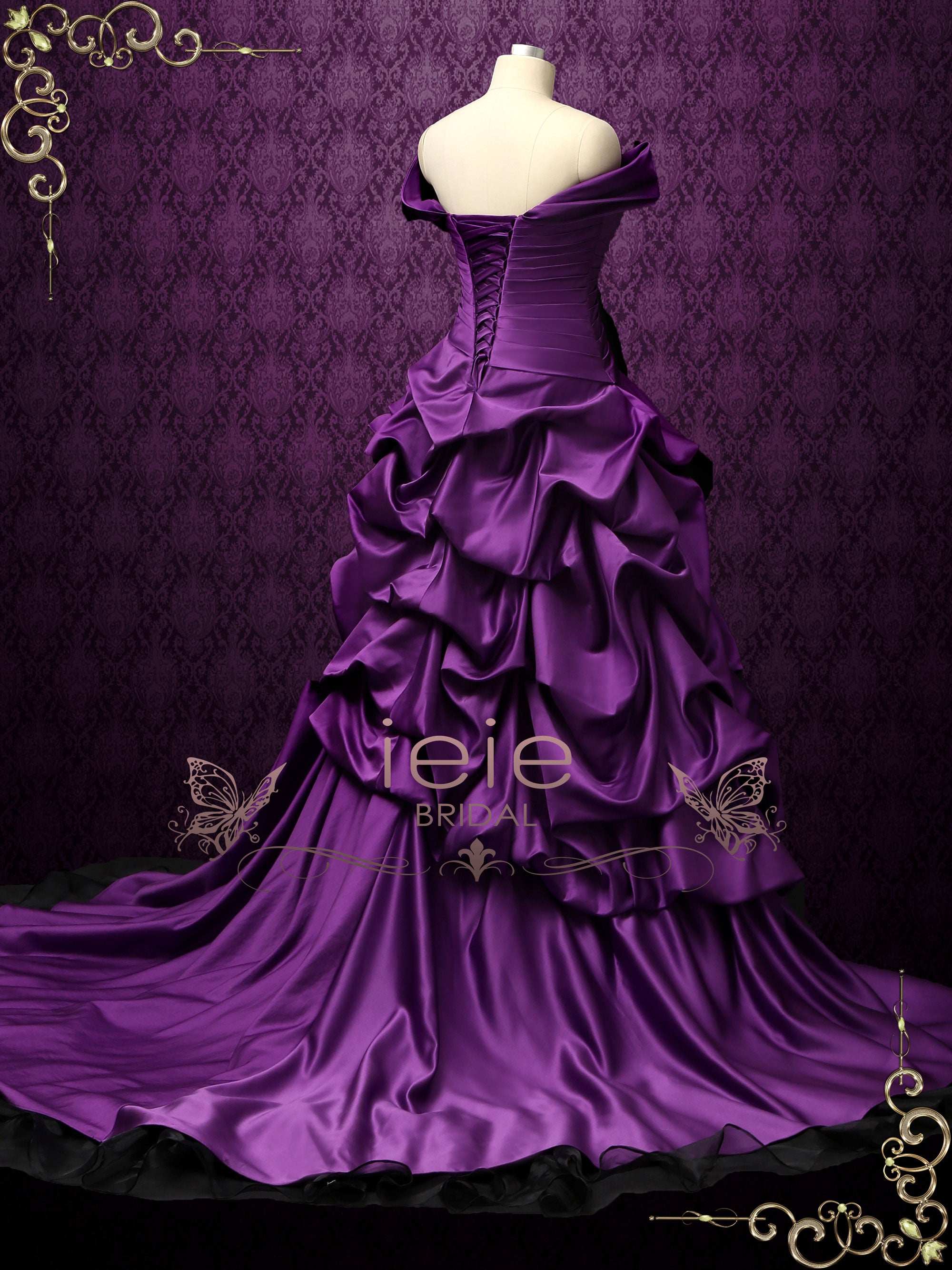 Off the Shoulder Purple Wedding Dress ELA – ieie