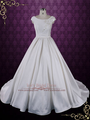 Cap Sleeve Ball Gown Wedding Dress – ieie