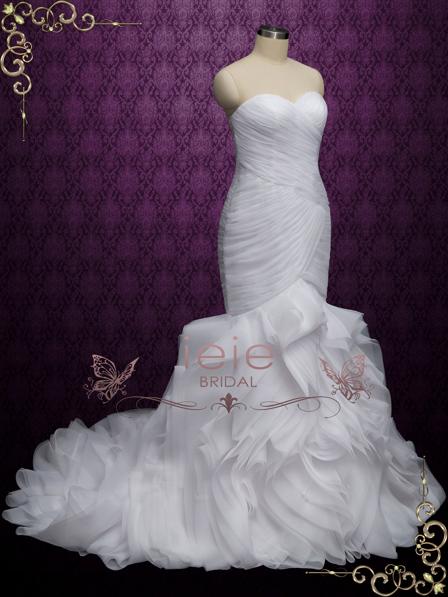 Mermaid Wedding Dress with Ruffles